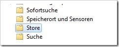 Den Unterpunkt Store auswählen Den Unterpunkt Store auswählen